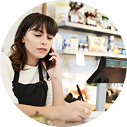 Business owner on the phone
